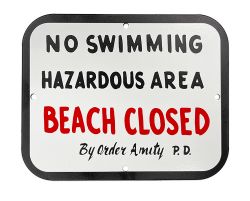 Metal Game Room Sign - Beach Closed